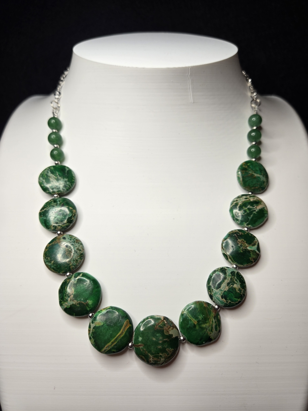 Green Sea Sediment Jasper Statement Necklace